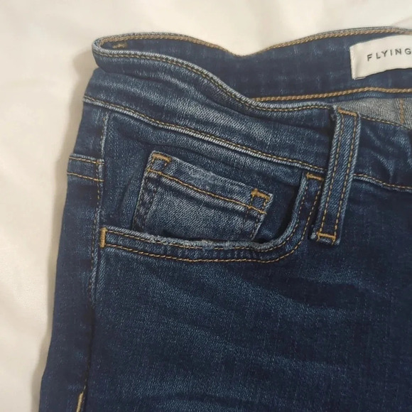 Flying Monkey High Rise Button Fly Skinny Jeans, Color Dark Wash Size 25 - Picture 3 of 15